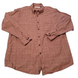 Roundtree & Yorke Portuguese Flannel Shirt Mens XL Plaid Button Down Soft Cotton